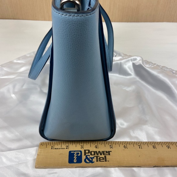 👜 Kate Spade Cameron Street Candace Satchel Light Blue Pebbled Leather - Picture 13 of 16